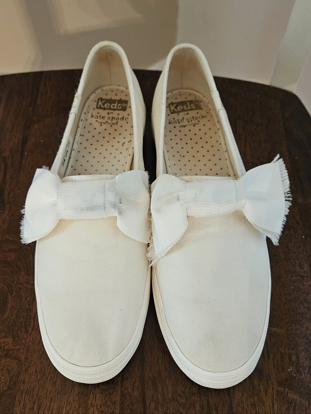 Keds x Kate Spade New York White Bow Celebrations Triple Decker Size 7.5